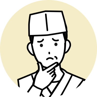 集客方法に悩む飲食店スタッフのイラスト